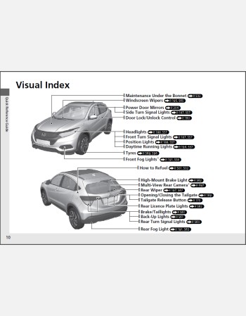 honda hr-v 2020 - 2021 owners manual rhd and lhd